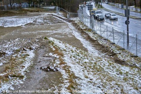 11.02.2020 - Baustelle Zufahrt zum Alexisquartier an der Ständlerstrasse in Neuperlach