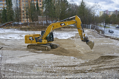 11.02.2020 - Baustelle Zufahrt zum Alexisquartier an der Ständlerstrasse in Neuperlach
