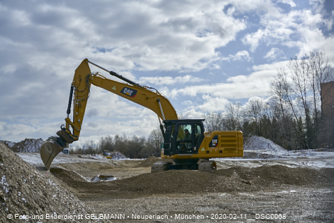 11.02.2020 - Baustelle Zufahrt zum Alexisquartier an der Ständlerstrasse in Neuperlach