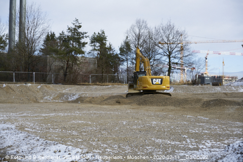 11.02.2020 - Baustelle Zufahrt zum Alexisquartier an der Ständlerstrasse in Neuperlach