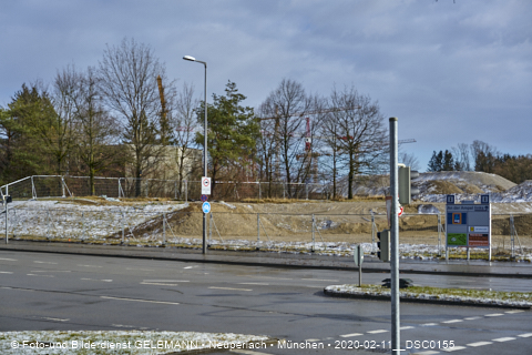 11.02.2020 - Baustelle Zufahrt zum Alexisquartier an der Ständlerstrasse in Neuperlach