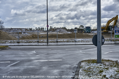 11.02.2020 - Baustelle Zufahrt zum Alexisquartier an der Ständlerstrasse in Neuperlach