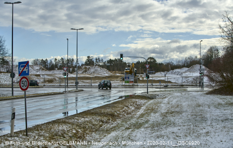 11.02.2020 - Baustelle Zufahrt zum Alexisquartier an der Ständlerstrasse in Neuperlach