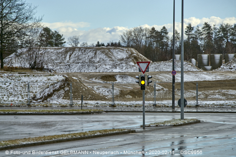 11.02.2020 - Baustelle Zufahrt zum Alexisquartier an der Ständlerstrasse in Neuperlach