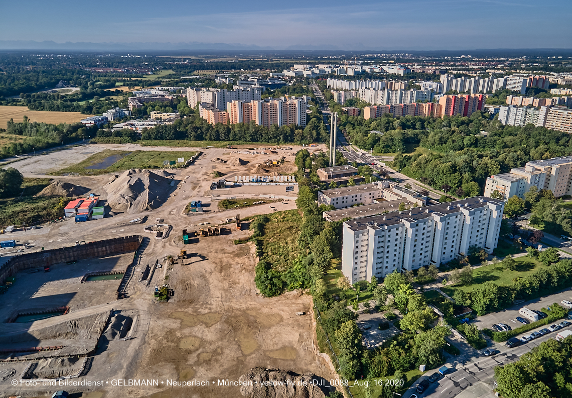 16.08.2020 - Baustelle Alexisquartier in Neuperlach