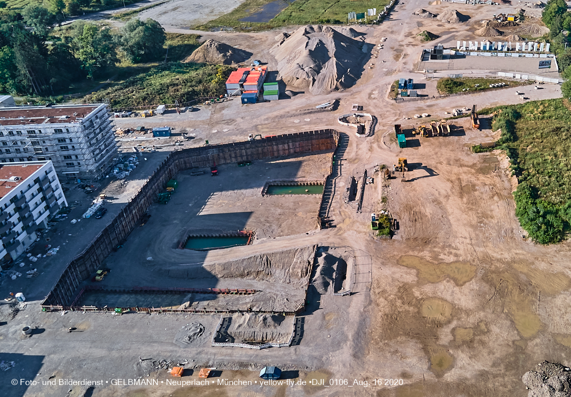 16.08.2020 - Baustelle Alexisquartier in Neuperlach