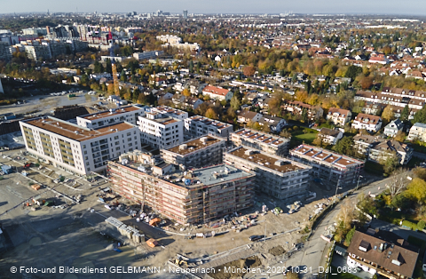 31.10.2020 - DEMOS-Baustelle und BayernHeim-Baustelle Alexiqauartier in Neuperlach