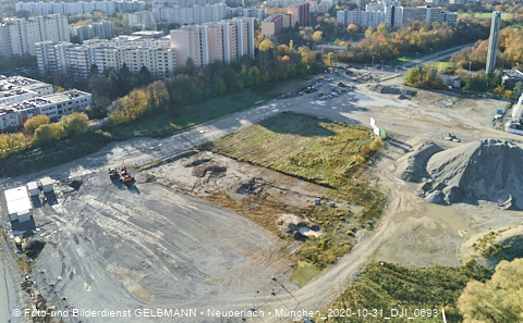 31.10.2020 - DEMOS-Baustelle und BayernHeim-Baustelle Alexiqauartier in Neuperlach