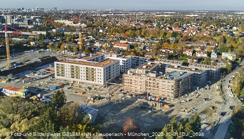 31.10.2020 - DEMOS-Baustelle und BayernHeim-Baustelle Alexiqauartier in Neuperlach