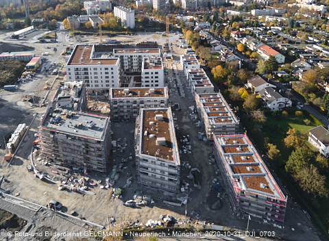 31.10.2020 - DEMOS-Baustelle und BayernHeim-Baustelle Alexiqauartier in Neuperlach