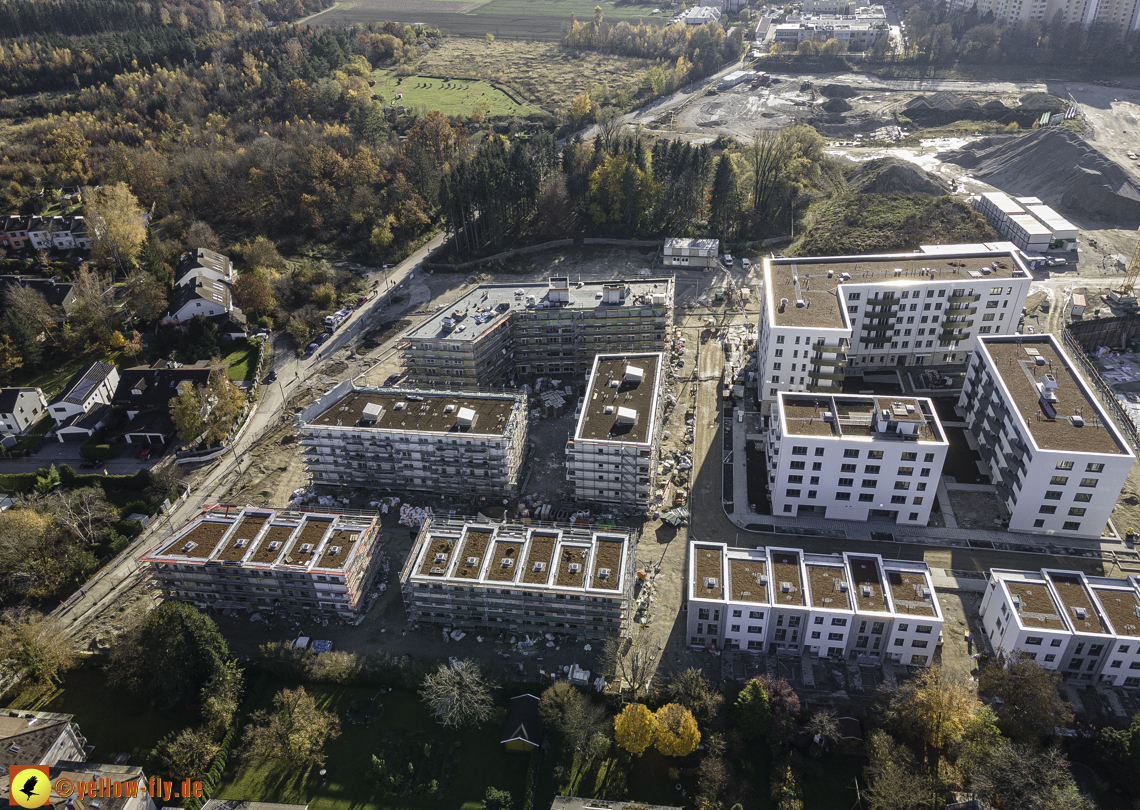 07.11.2020 - Baustelle Alexisqaurtier und Pandion Verde am Karl-Marx-Ring in Neuperlach