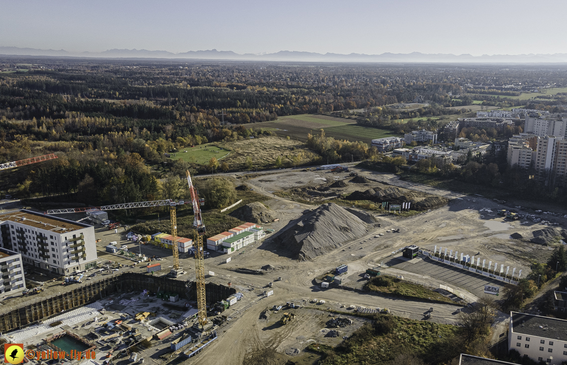 07.11.2020 - Baustelle Alexisqaurtier und Pandion Verde am Karl-Marx-Ring in Neuperlach