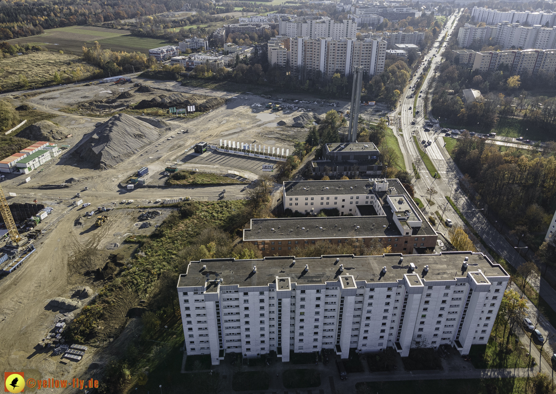 07.11.2020 - Baustelle Alexisqaurtier und Pandion Verde am Karl-Marx-Ring in Neuperlach