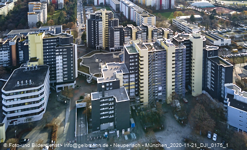 21.11.2020 - Marx-Zentrum und Karl-Marx-Ring 52-62 und Studentenwohnheim in Neuperlach
