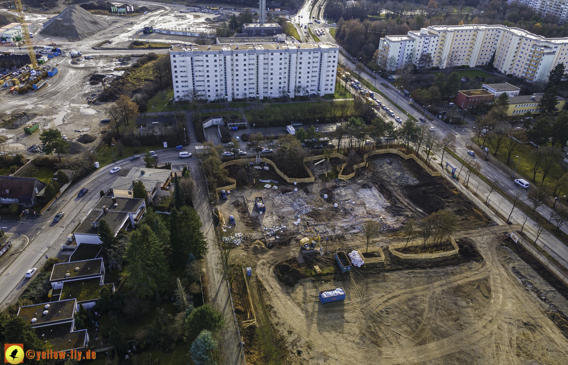 14.12.2020 - Baustelle zur Grundschule am Karl-Marx-Ring in Neuperlach