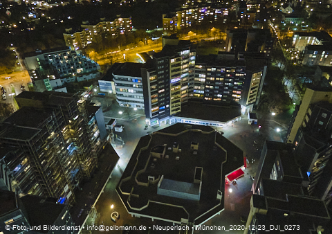 23.12.2020 - Marx-Zentrum und Karl-Marx-Ring 52-62 und Studentenwohnheim in Neuperlach