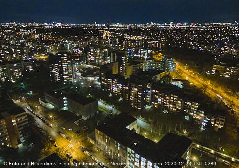 23.12.2020 - Marx-Zentrum und Karl-Marx-Ring 52-62 und Studentenwohnheim in Neuperlach