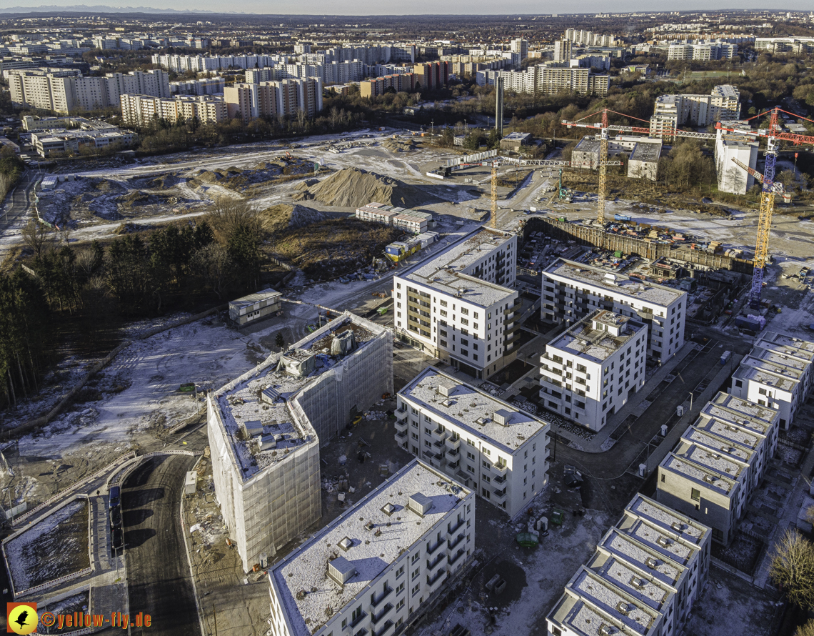 31.12.2020 - Baustelle Alexisquartier und PandionVerde in Neuperlach