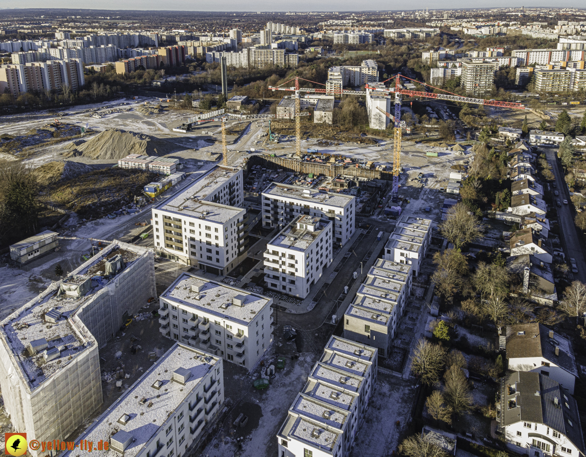 31.12.2020 - Baustelle Alexisquartier und PandionVerde in Neuperlach
