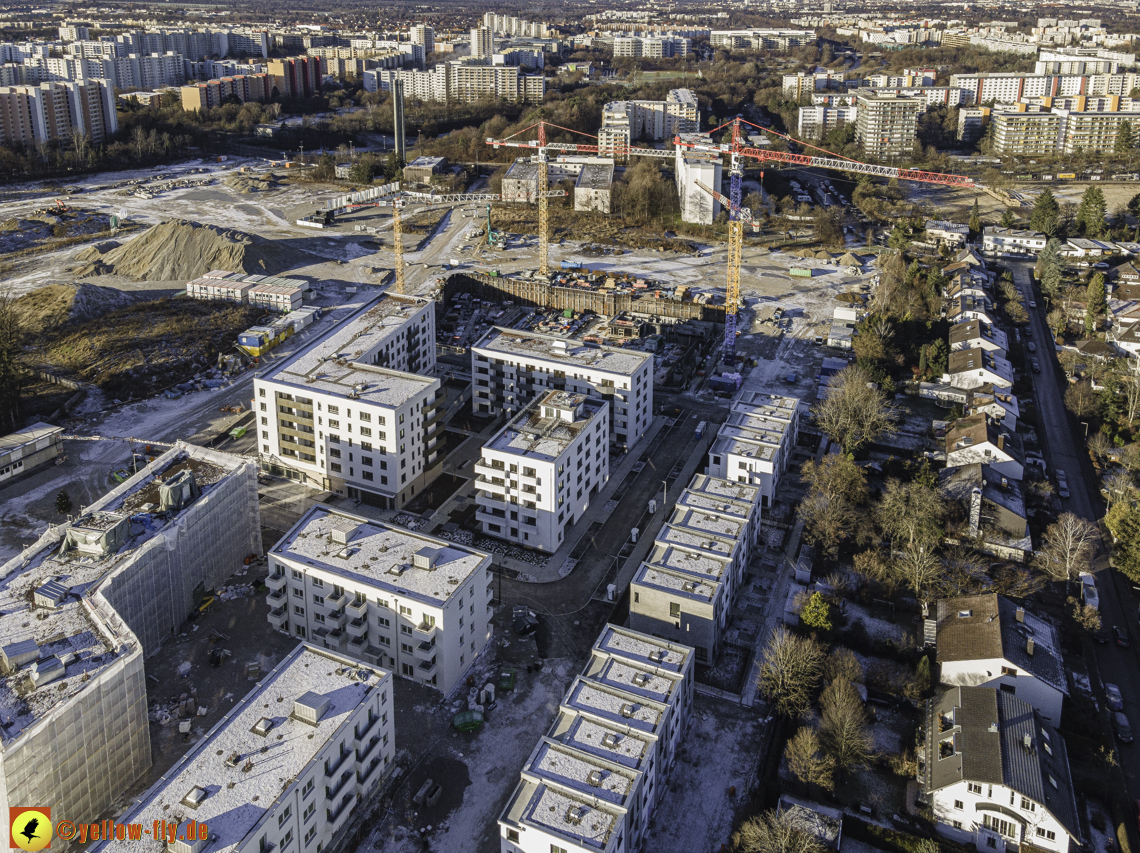 31.12.2020 - Baustelle Alexisquartier und PandionVerde in Neuperlach