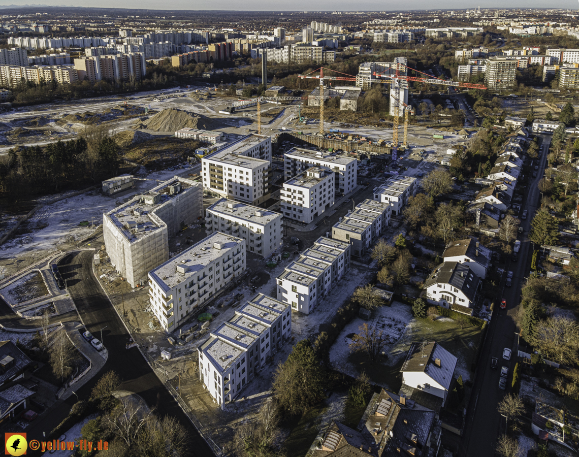 31.12.2020 - Baustelle Alexisquartier und PandionVerde in Neuperlach