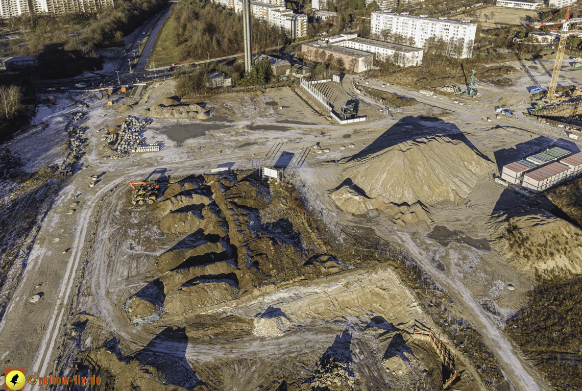 31.12.2020 - Baustelle Alexisquartier und PandionVerde in Neuperlach