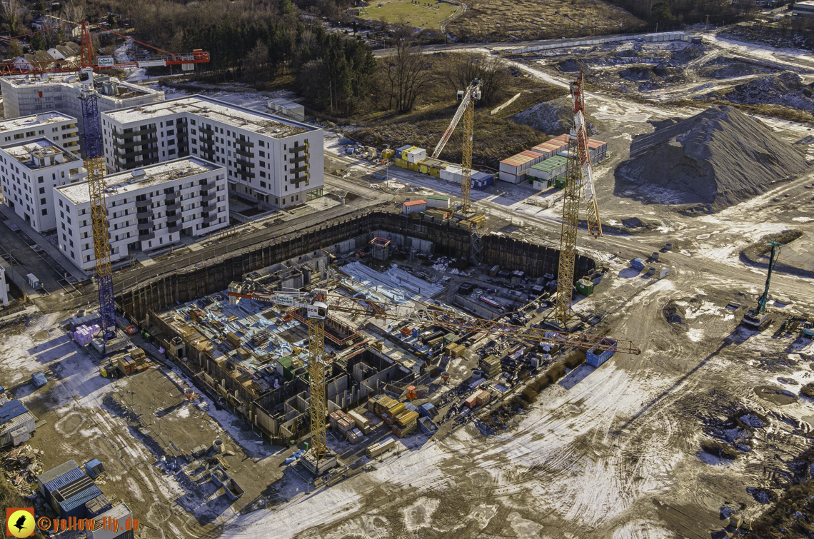 31.12.2020 - Baustelle Alexisquartier und PandionVerde in Neuperlach