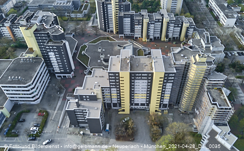 28.04.2021 - Marx-Zentrum und Karl-Marx-Ring 52-62 und Studentenwohnheim in Neuperlach