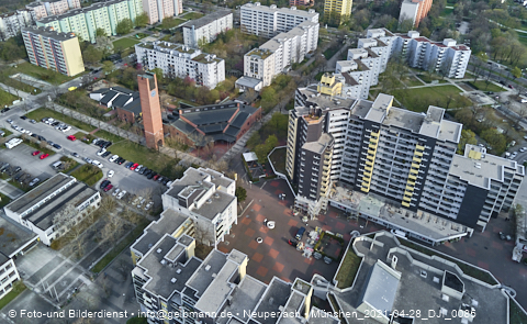 28.04.2021 - Marx-Zentrum und Karl-Marx-Ring 52-62 und Studentenwohnheim in Neuperlach