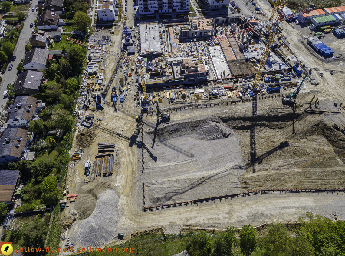 09.05.2021 - Baustelle Alexisquartier und Hugo-LAng-Bogen und Niederalmstrasse in Neuperlach