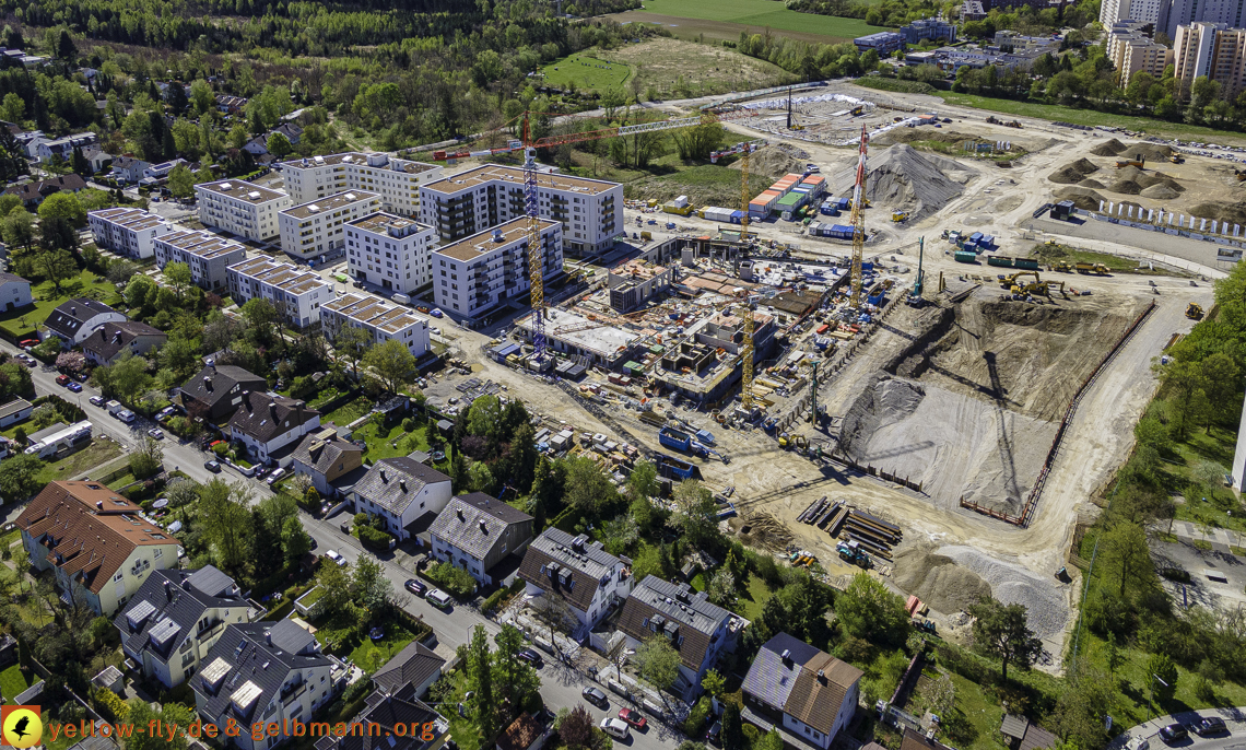 09.05.2021 - Baustelle Alexisquartier und Hugo-LAng-Bogen und Niederalmstrasse in Neuperlach