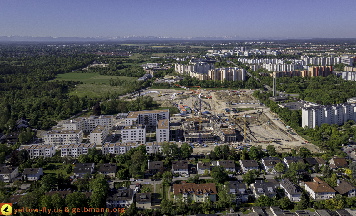 21.05.2021 - Baustelle Alexisquartier udn PAndion Verde in Neuperlach