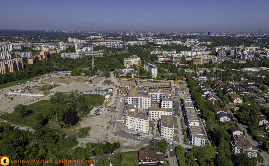 21.05.2021 - Baustelle Alexisquartier udn PAndion Verde in Neuperlach