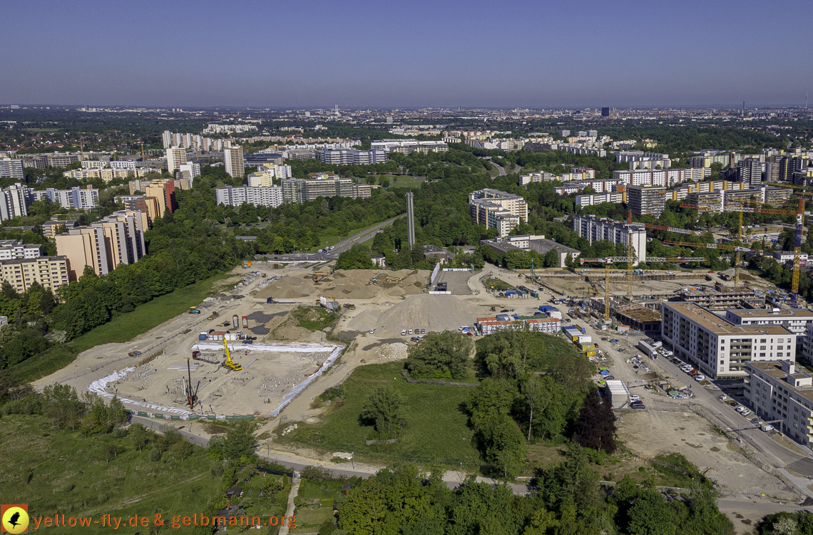21.05.2021 - Baustelle Alexisquartier udn PAndion Verde in Neuperlach