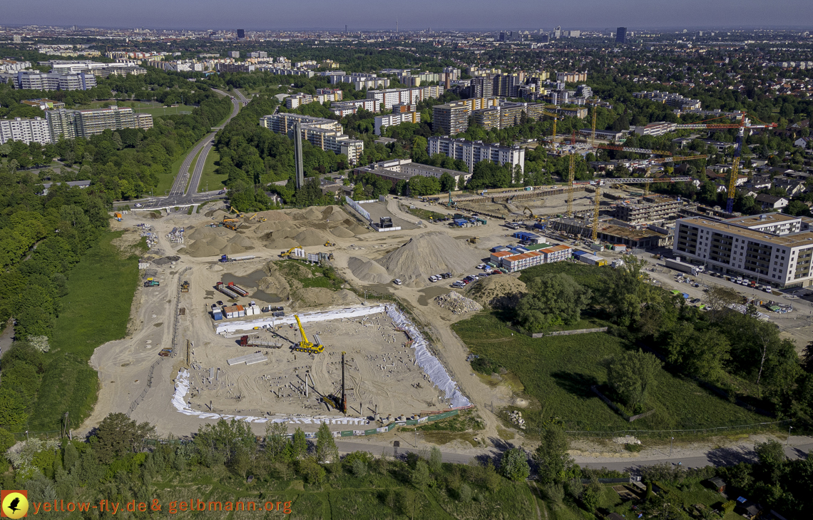 21.05.2021 - Baustelle Alexisquartier udn PAndion Verde in Neuperlach