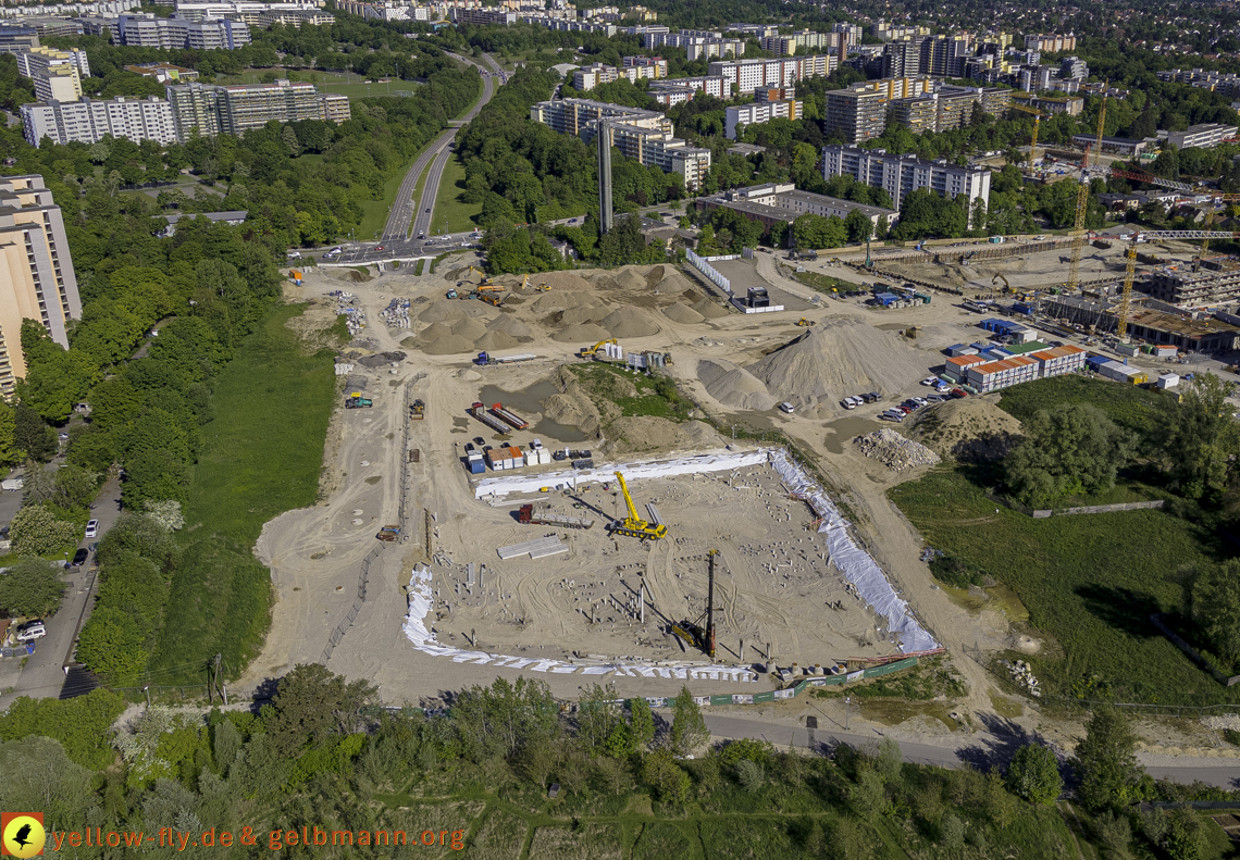 21.05.2021 - Baustelle Alexisquartier udn PAndion Verde in Neuperlach