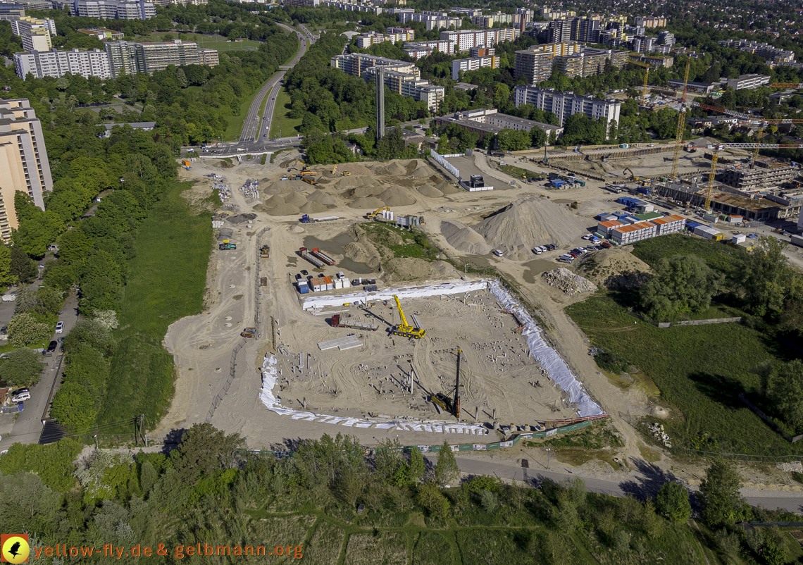 21.05.2021 - Baustelle Alexisquartier udn PAndion Verde in Neuperlach