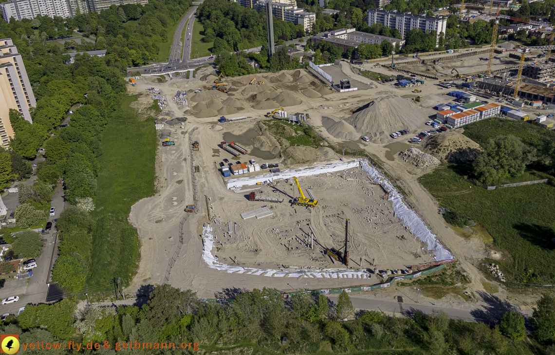 21.05.2021 - Baustelle Alexisquartier udn PAndion Verde in Neuperlach