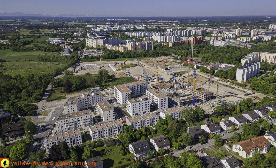21.05.2021 - Baustelle Alexisquartier udn PAndion Verde in Neuperlach