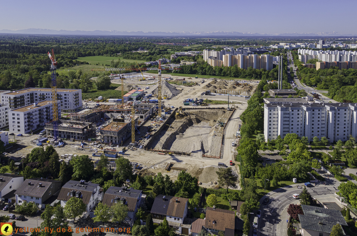 21.05.2021 - Baustelle Alexisquartier udn PAndion Verde in Neuperlach