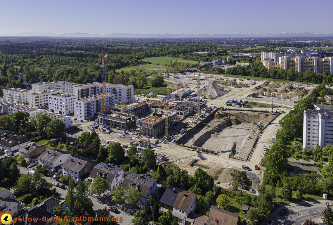 21.05.2021 - Baustelle Alexisquartier udn PAndion Verde in Neuperlach