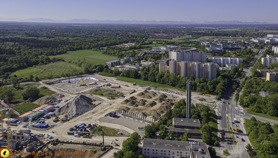 21.05.2021 - Baustelle Alexisquartier udn PAndion Verde in Neuperlach