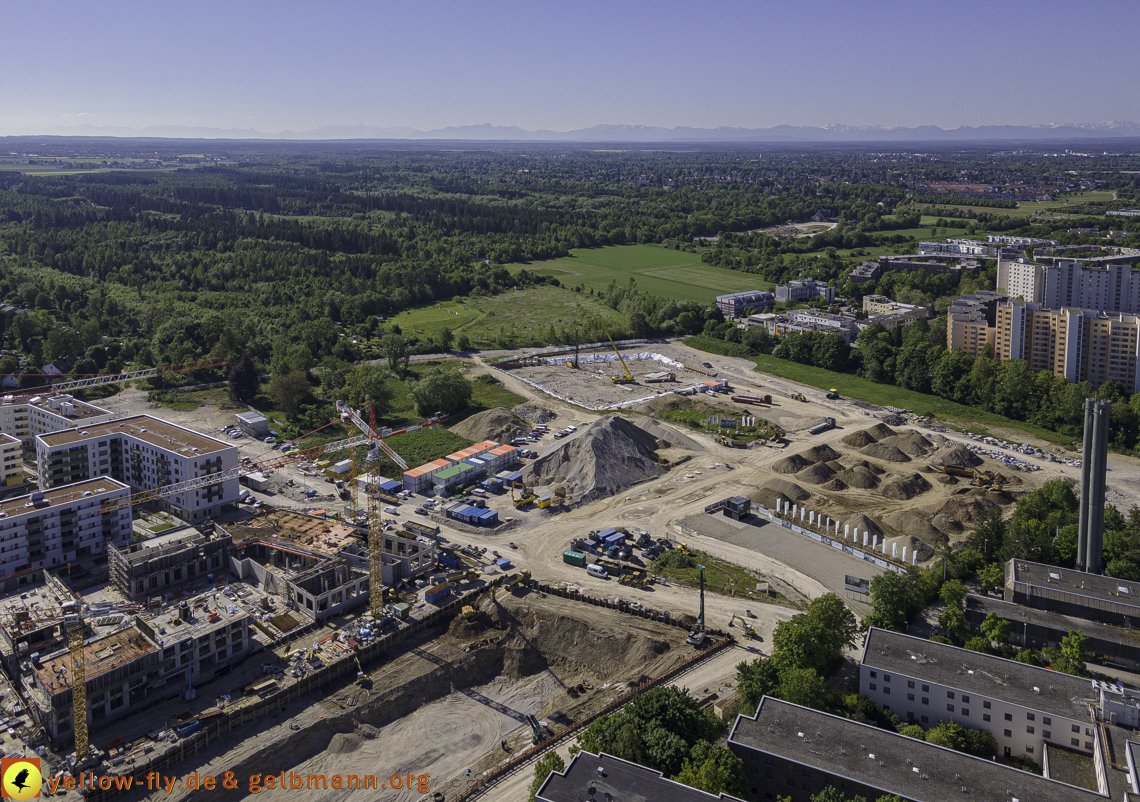 21.05.2021 - Baustelle Alexisquartier udn PAndion Verde in Neuperlach