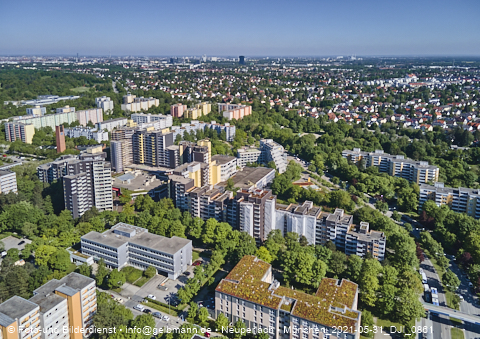 31.05.2021 - Marx-Zentrum und Karl-Marx-Ring 52-62 und Studentenwohnheim in Neuperlach
