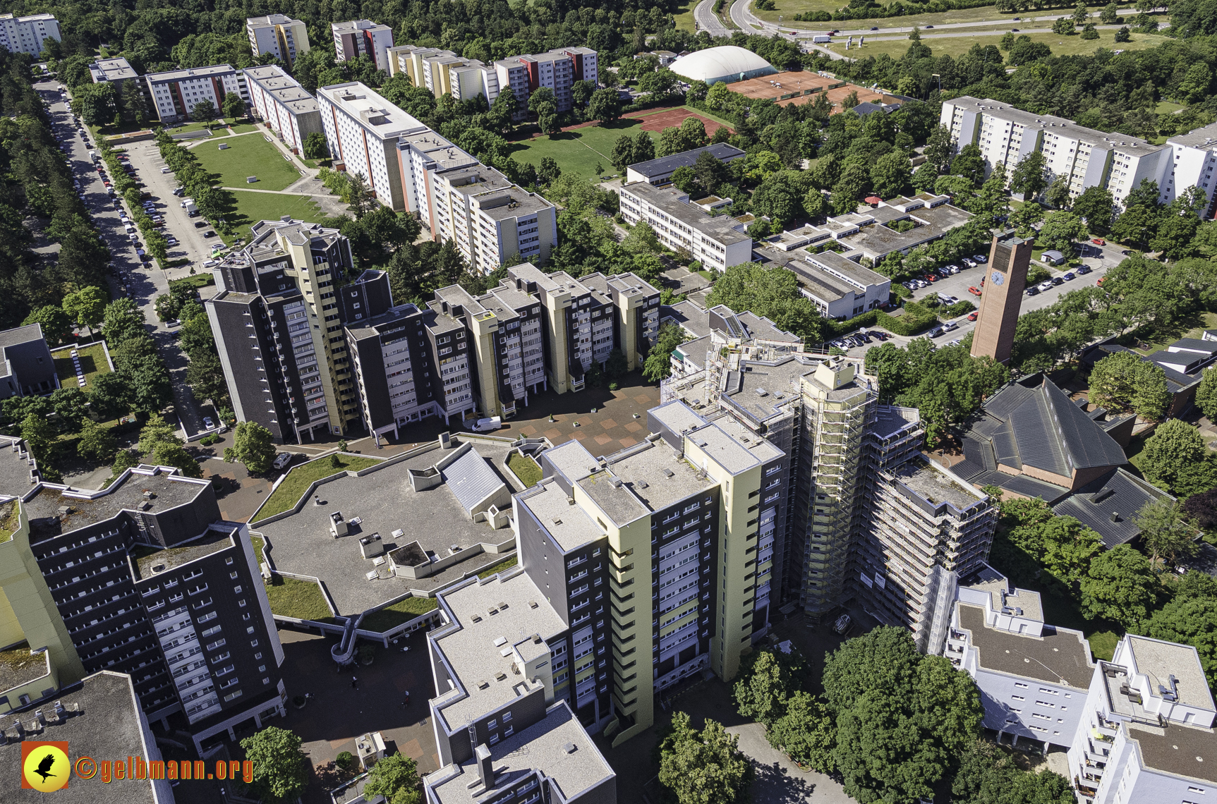 28.06.2021 - Luftbilder vom Marx-Zentrum und dem Karl-Marx-Ring 52-62