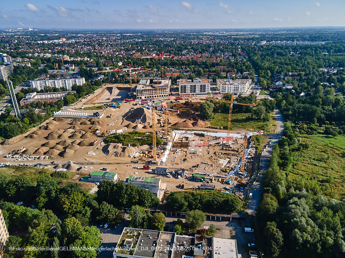 25.08.2020 - Luftaufnahmen von der Baustelle PandionVerde in Neuperlach