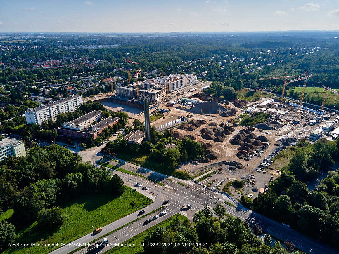 25.08.2020 - Luftaufnahmen von der Baustelle PandionVerde in Neuperlach