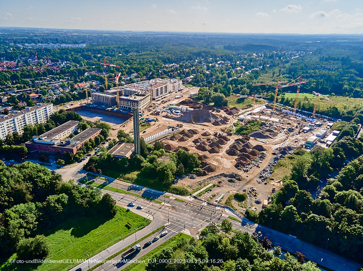 25.08.2020 - Luftaufnahmen von der Baustelle PandionVerde in Neuperlach