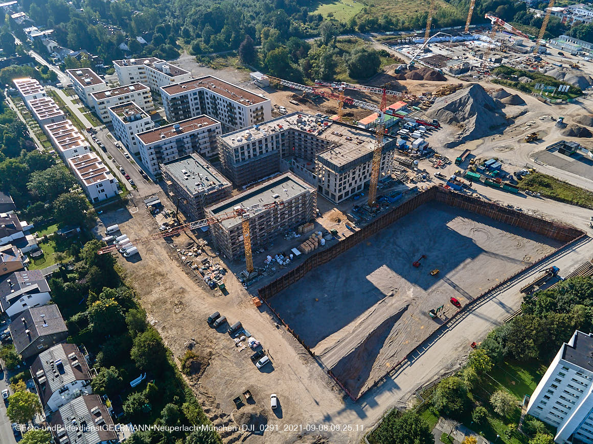 08.09.2021 - Baustelle Alexisquartier in Neuperlach
