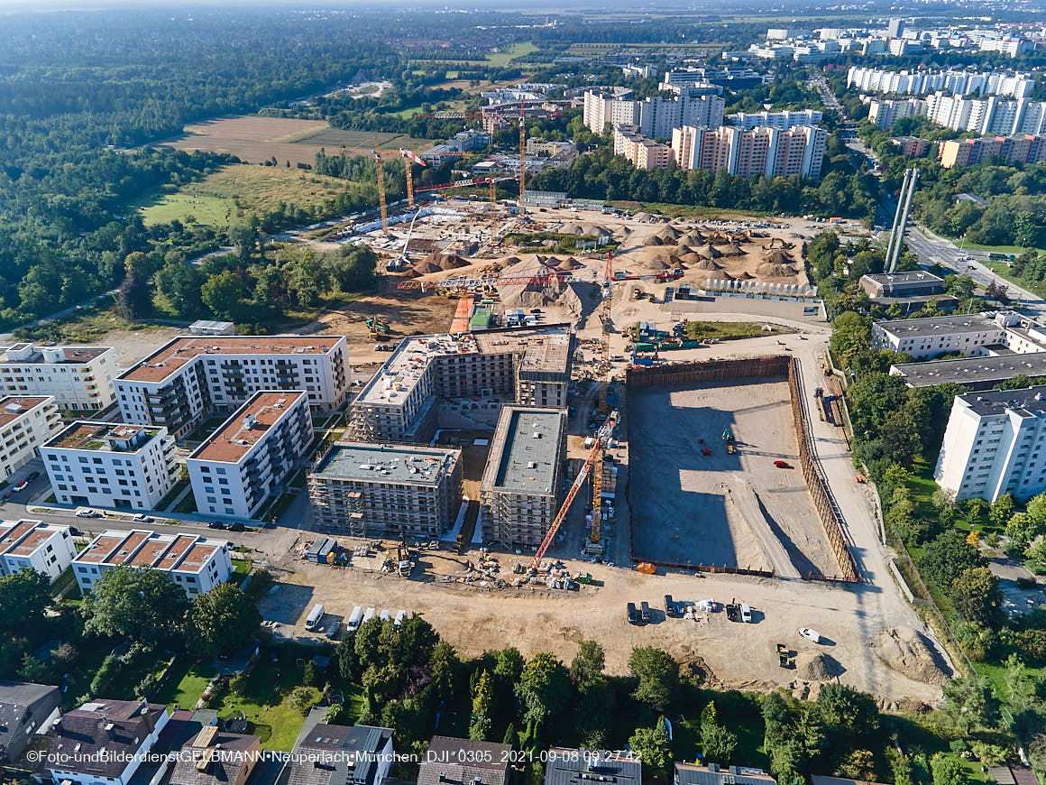 08.09.2021 - Baustelle Alexisquartier in Neuperlach